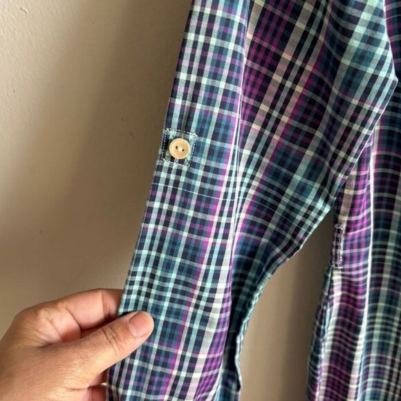 Peter Miller Womens 3/4 Sleeve Plaid Shirt Dress Multicolor Size Small - Picture 9 of 9